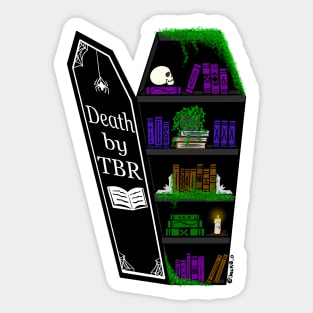 Tbr book shelf Sticker